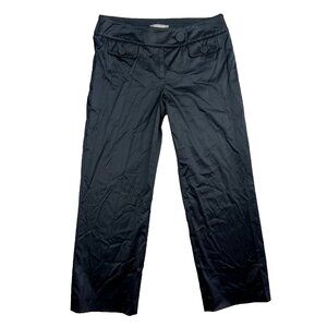 Ann Taylor Womens Pants Black Size 2 Lindsay Dress Pant Mid Rise Polyester Blend